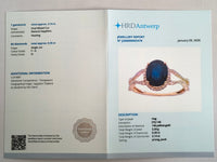 2.39 Ct Oval Mixed Cut Natural Sapphire 14K Gold Ring