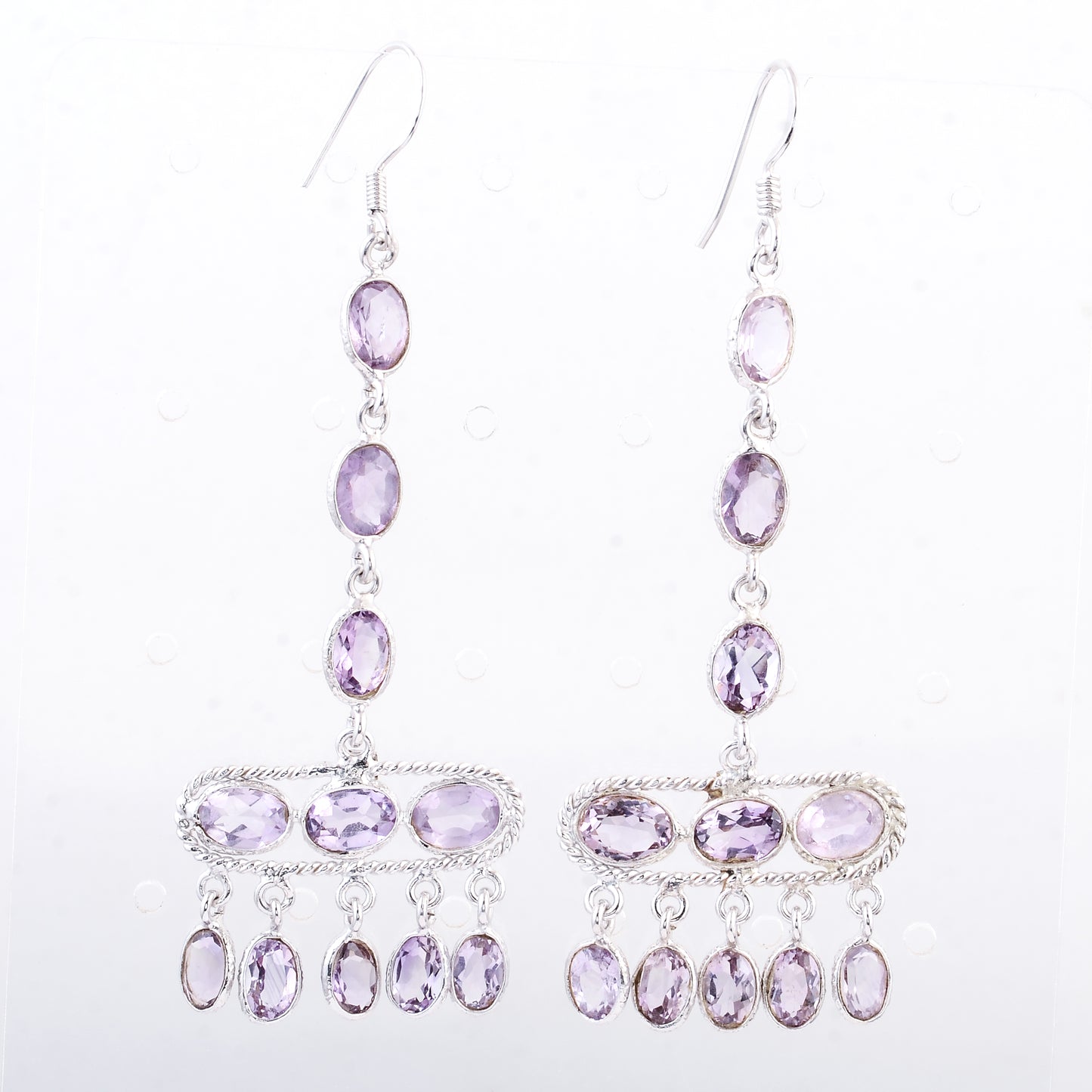 18.25 Ct Amethyst 925 Sterling Silver Earrings