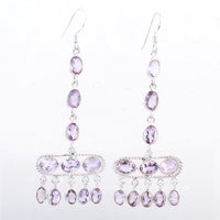 18.25 Ct Amethyst 925 Sterling Silver Earrings