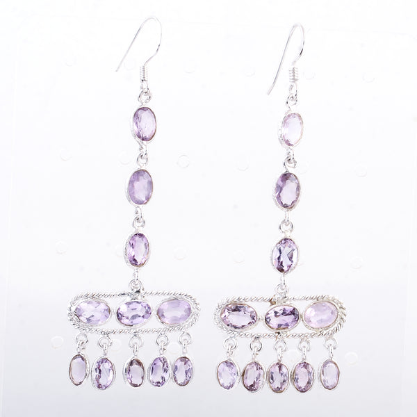 18.25 Ct Amethyst 925 Sterling Silver Earrings