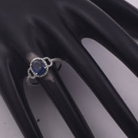 1.50 Ct Oval Mixed Cut Natural Sapphire 950 Platinum Ring