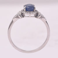 1.43 Ct Oval Mixed Cut Natural Sapphire 950 Platinum Ring