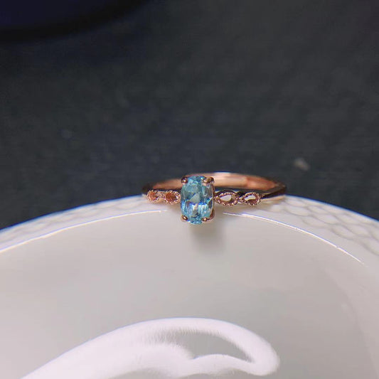 Blue Topaz 925 Sterling Silver Ring