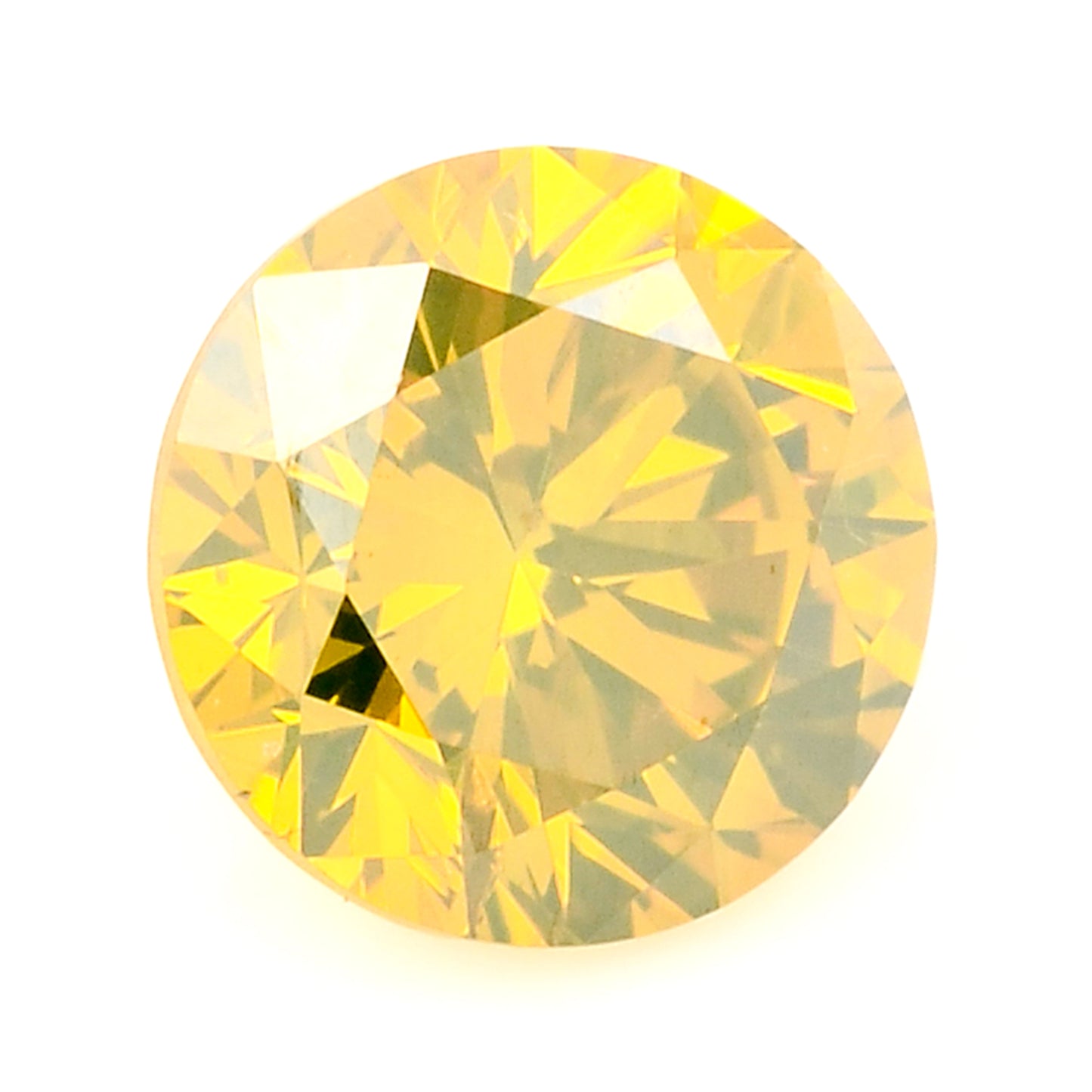 0.36 Yellow Diamond Round Loose Gemstone