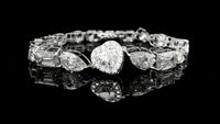 20.96 Carats Lab Grown Diamond 14K Gold Bracelet