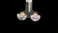 1.97 Ct Oval Tanzanite 14K Gold Earrings