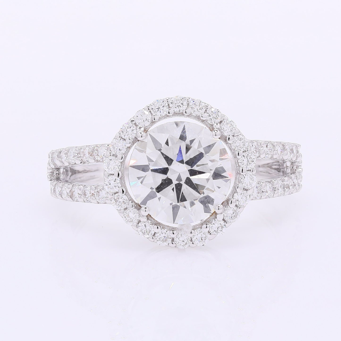 2.74 Carats Lab Grown Diamond 14K Gold Ring