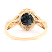 2.50 Ct Oval Mixed Cut Natural Corundum Sapphire 14K Gold Ring