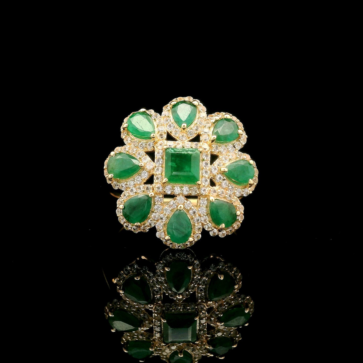 2.01 Ct Square Emerald 14K Gold Ring