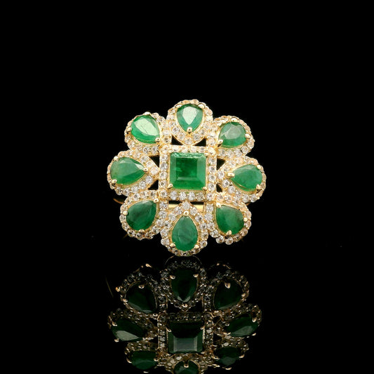 2.01 Ct Square Emerald 14K Gold Ring