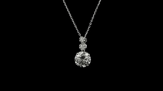 1.82 Ct Round Lab Grown Diamond 14K Gold Pendant