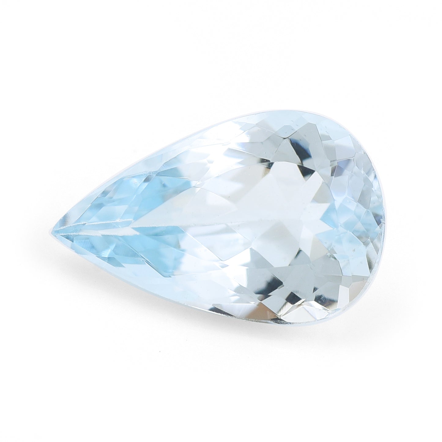 3.18 Natural Beryl Aquamarine Pear Mixed Cut Gemstone