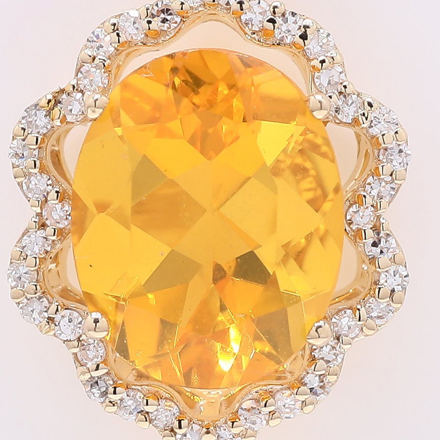 1.84 Ct Oval Mixed Cut Natural Fire Opal 14K Gold Pendant