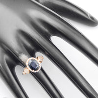 2.26 Ct Oval Mixed Cut Natural Sapphire 14K Gold Ring