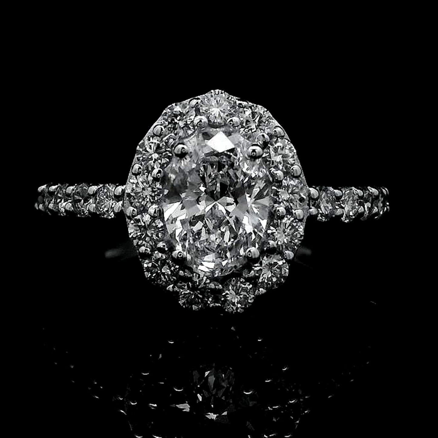 1.90 Carats Lab Grown Diamond 14K Gold Ring
