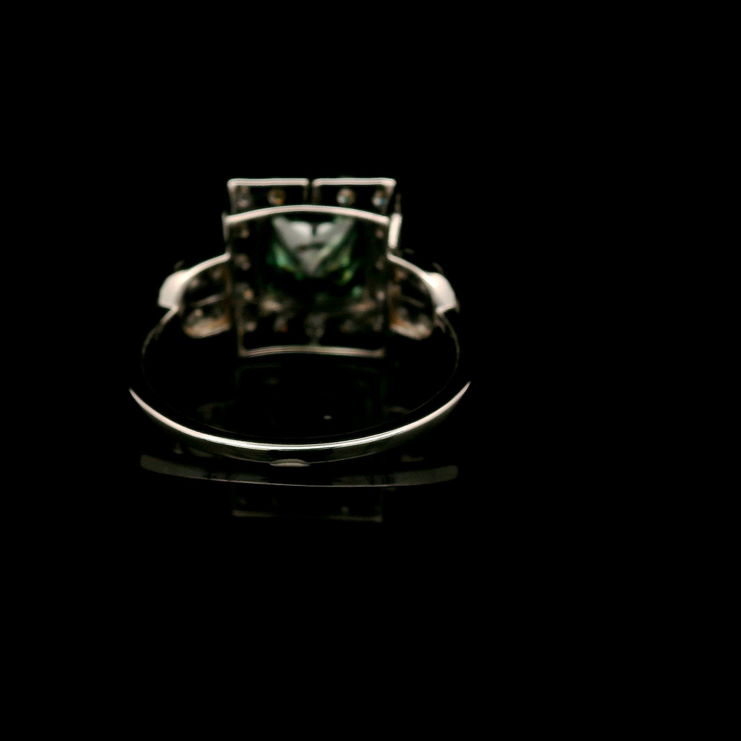 2.68 Carats Green Lab Grown Diamond 14K Gold Ring