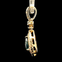 0.85 Ct Pear Sapphire 14K Gold Pendant