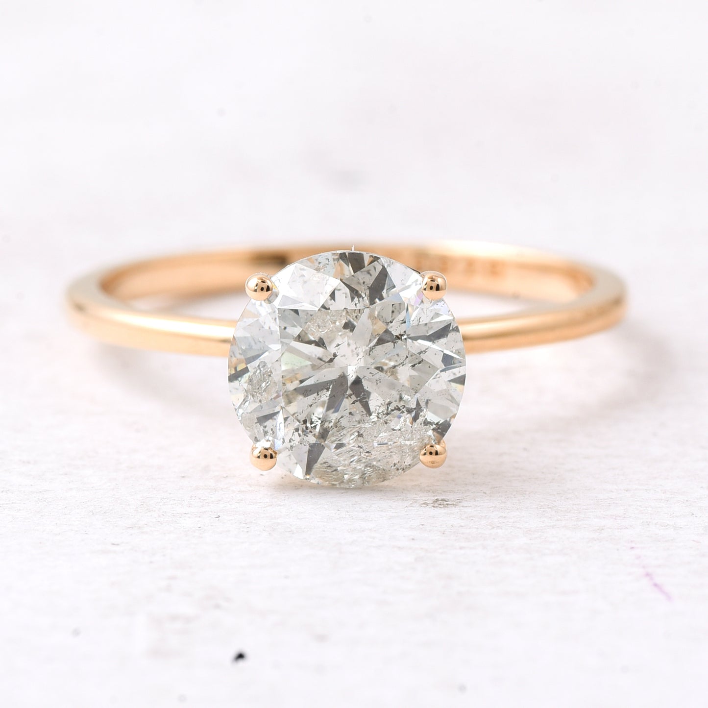 2.00 Ct Round Diamond 14K Gold Ring