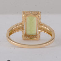1.81 Ct Baguette Peridot 9K Gold Ring