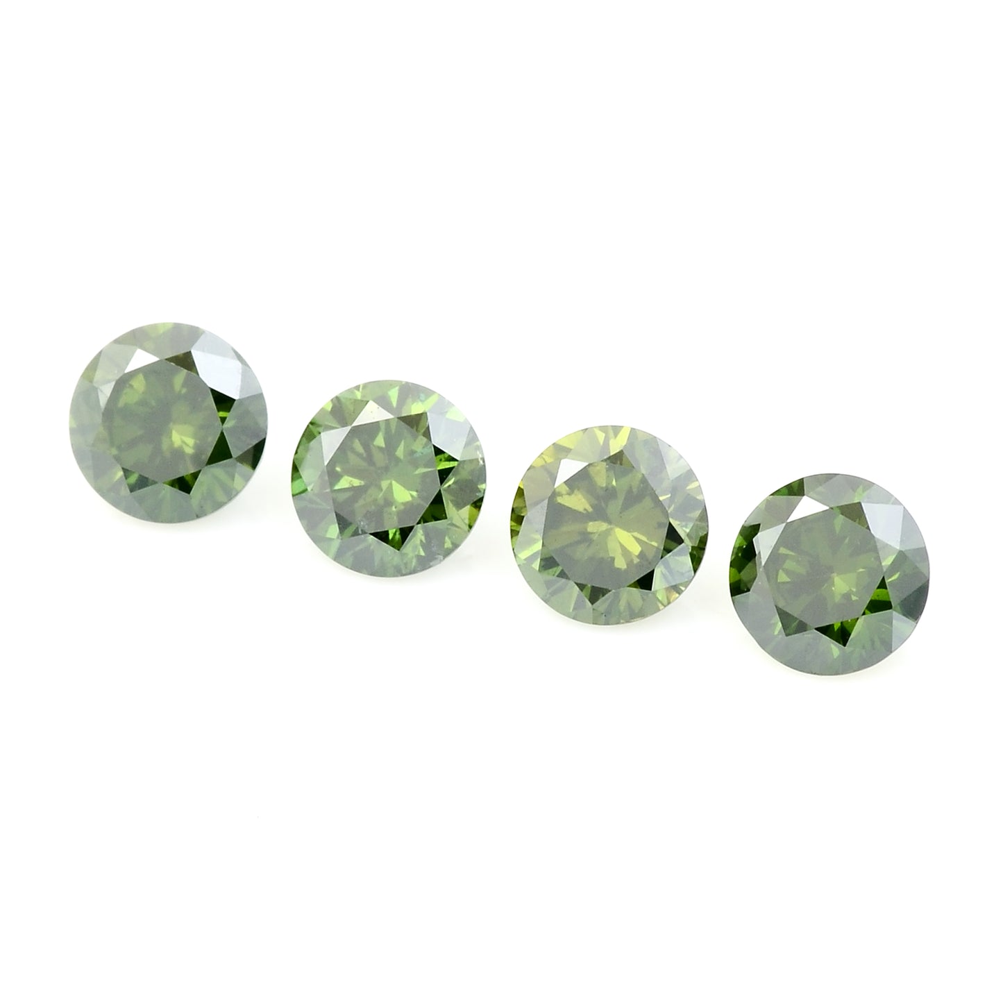 0.62 Green Diamond Round Loose Gemstone