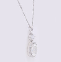 2.98 Carats Lab Grown Diamond 14K Gold Pendant