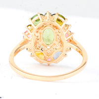 1.82 Ct Oval Tourmaline 14K Gold Ring