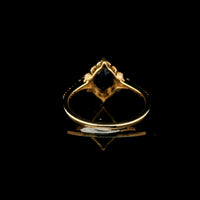 1.76 Ct Oval Mixed Cut Natural Sapphire 14K Gold Ring