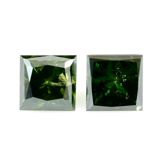 0.58 Green Diamond Sqaure Loose Gemstone