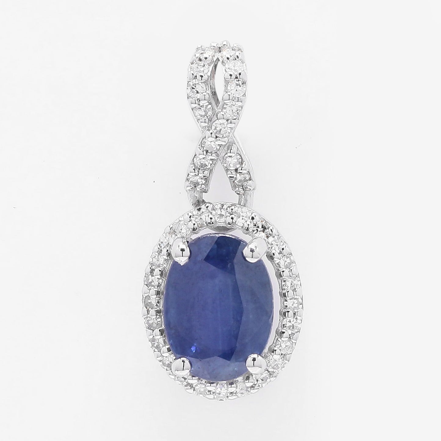 1.41 Ct Oval Mixed Cut Natural Sapphire 950 Platinum Pendant