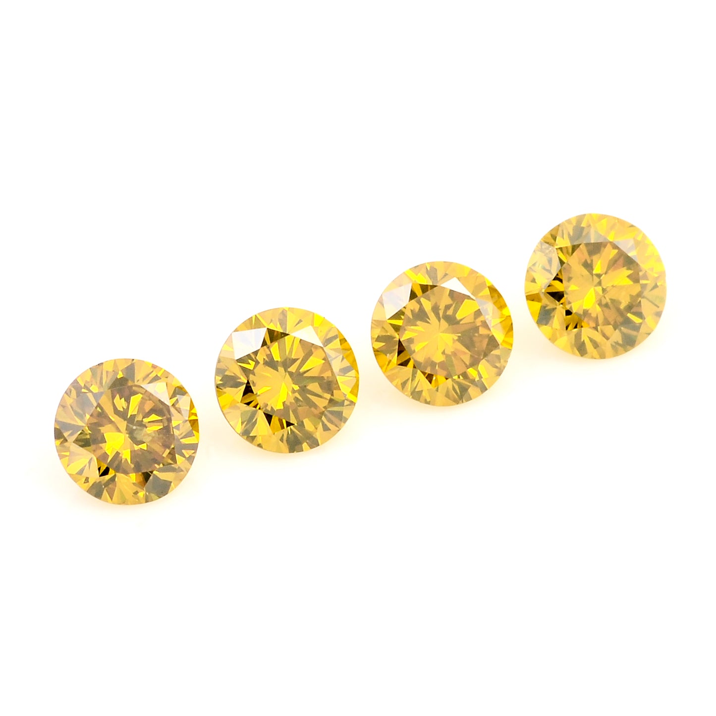0.72 Yellow Diamond Round Loose Gemstone