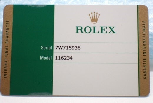 Rolex -116234 - Random Serial Number Datejust Black Men's Automatic Stainless Steel