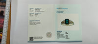 1.58 Ct Octagon Step Cut Natural Emerald 14K Gold Ring