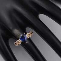 1.32 Ct Pear Sapphire 9K Gold Ring