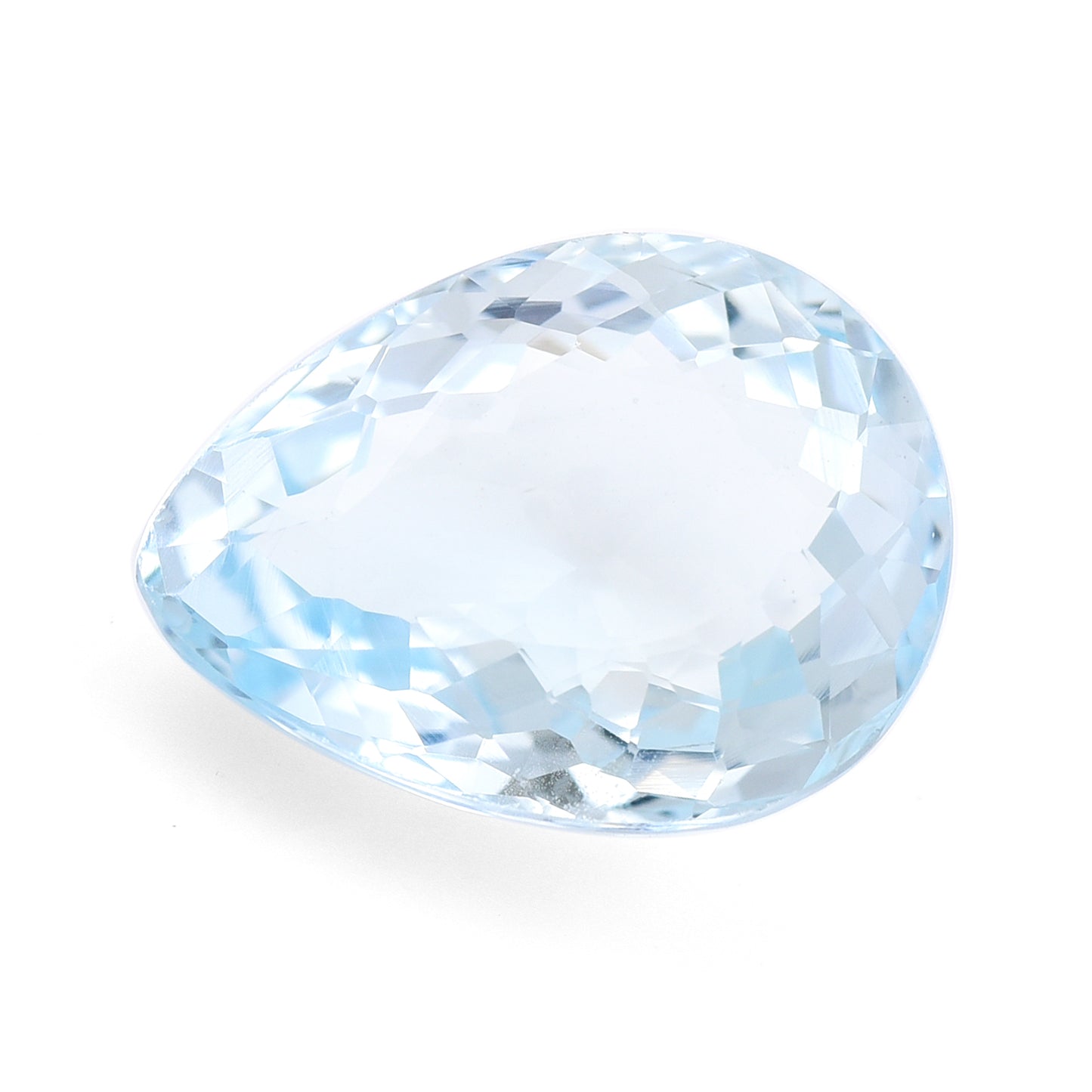 3.9 Natural Beryl Aquamarine Pear Mixed Cut Gemstone
