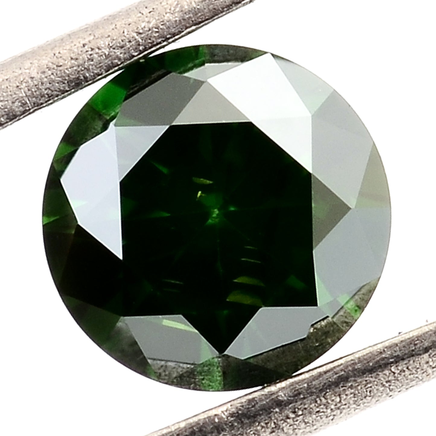 0.71 Green Diamond Round Loose Gemstone