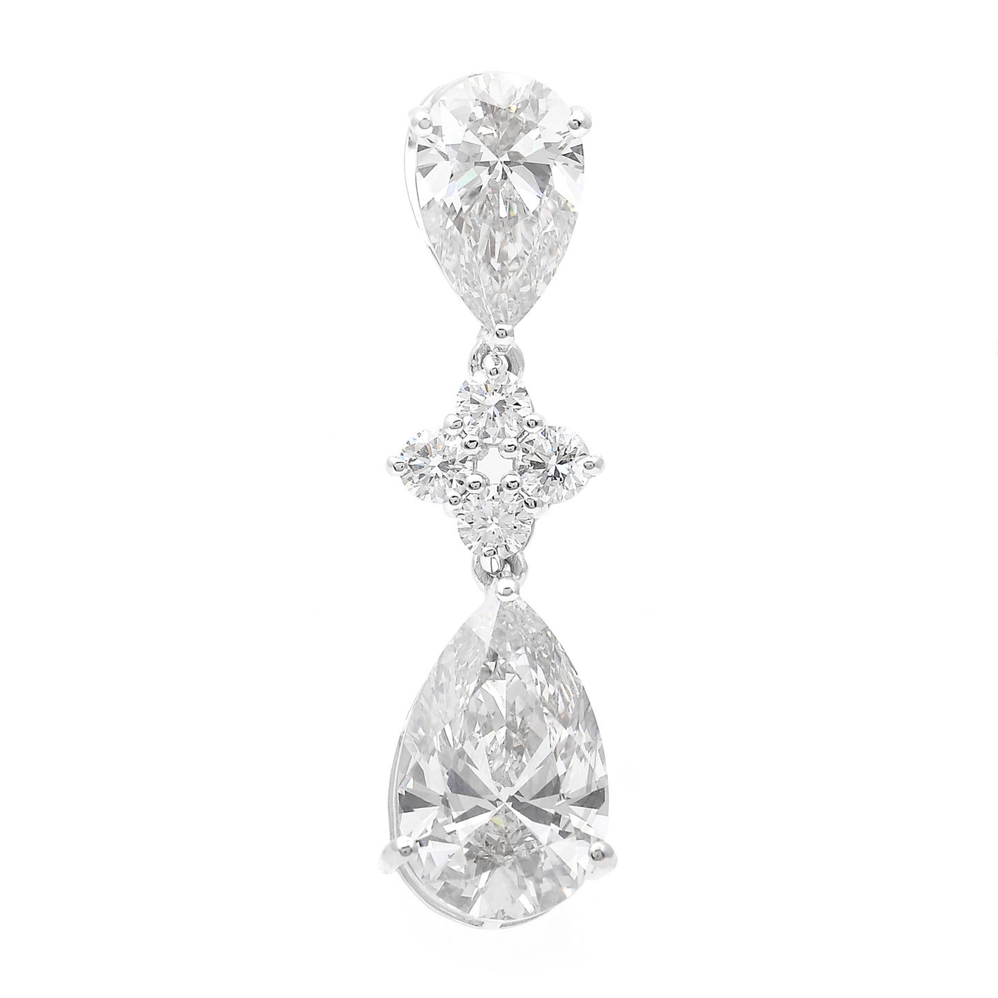 3.30 Carats Lab Grown Diamond 14K Gold Pendant