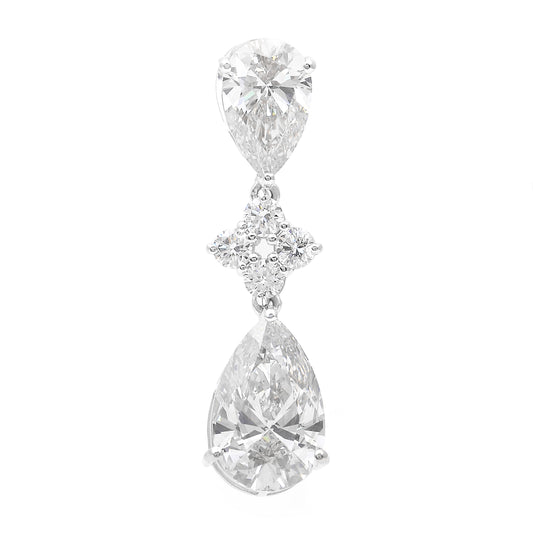 3.30 Carats Lab Grown Diamond 14K Gold Pendant
