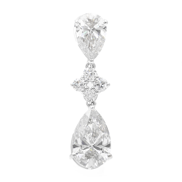 3.30 Carats Lab Grown Diamond 14K Gold Pendant