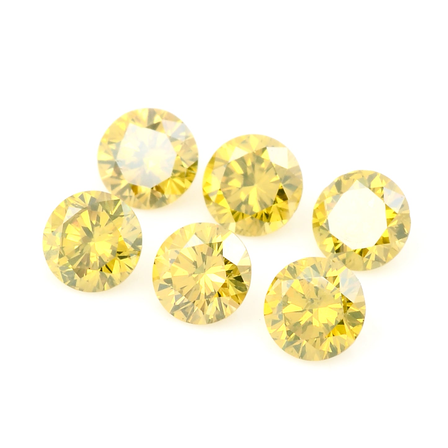 0.89 Yellow Diamond Round Loose Gemstone