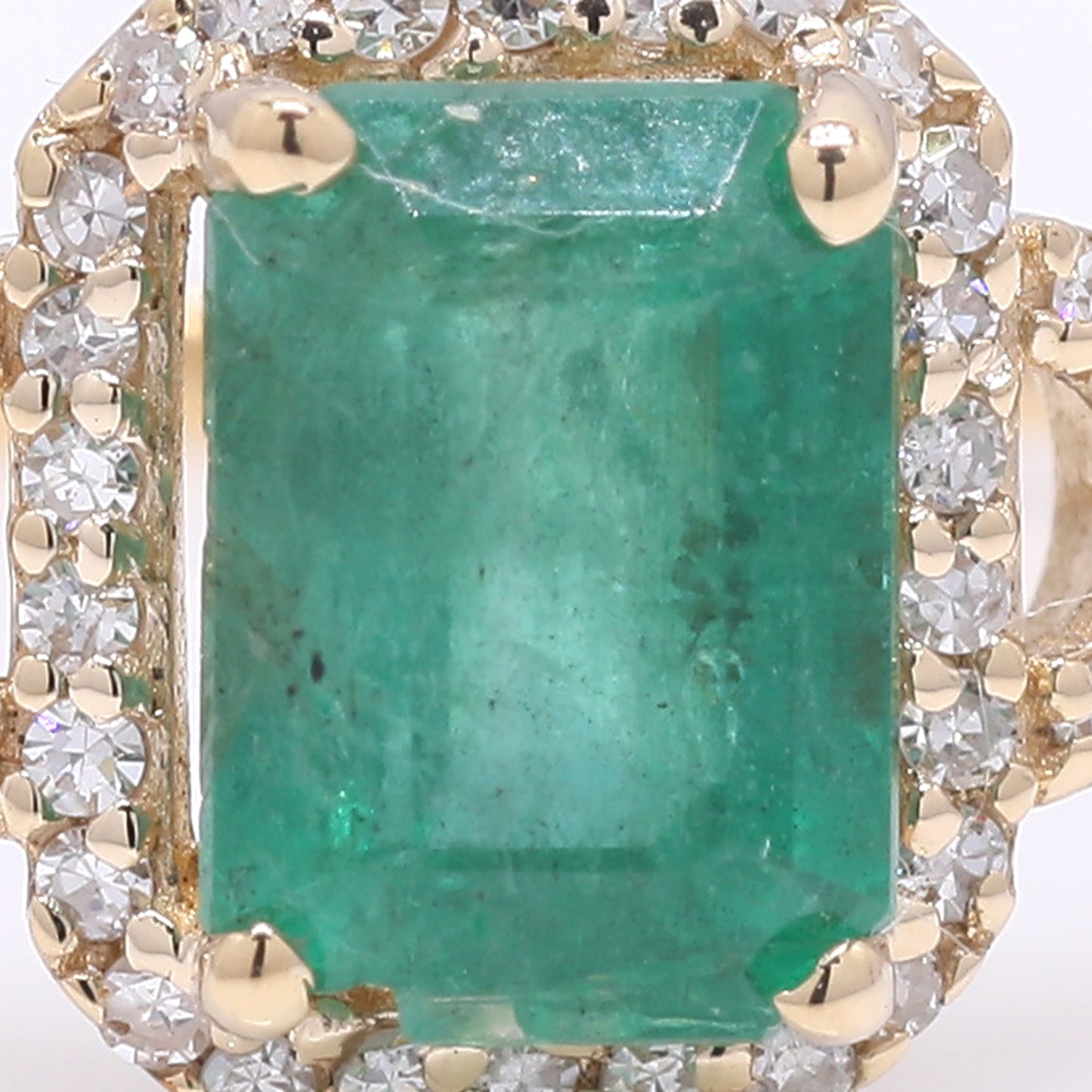 1.39 Ct Octagon Step Cut Natural Emerald 14K Gold Ring