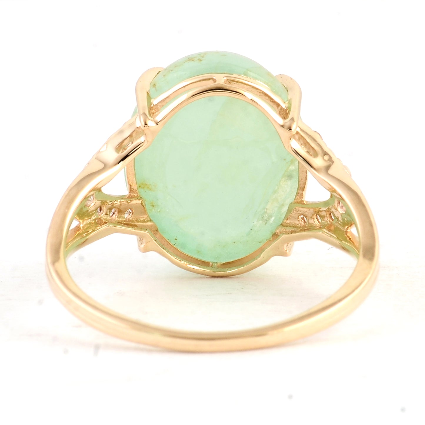 9.30 Ct Oval Emerald 14K Gold Ring