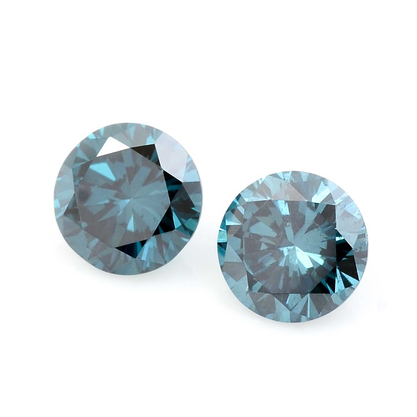 0.40 Blue Diamond Round Loose Gemstone