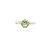 2.13 Carats Green Lab Grown Diamond 14K Gold Ring