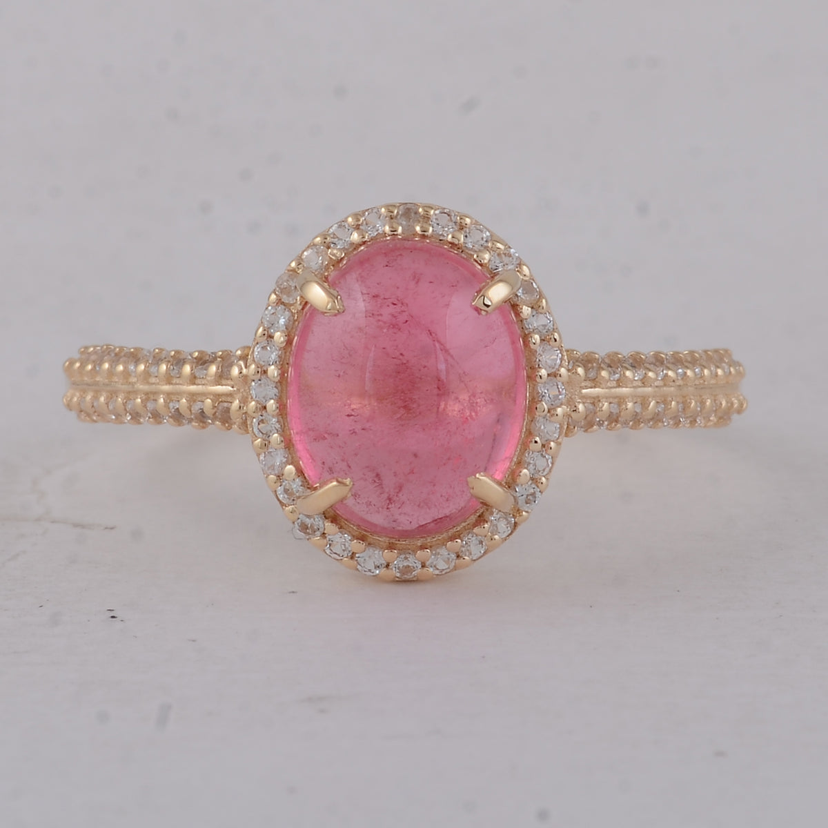 2.50 Ct Oval Tourmaline 9K Gold Ring
