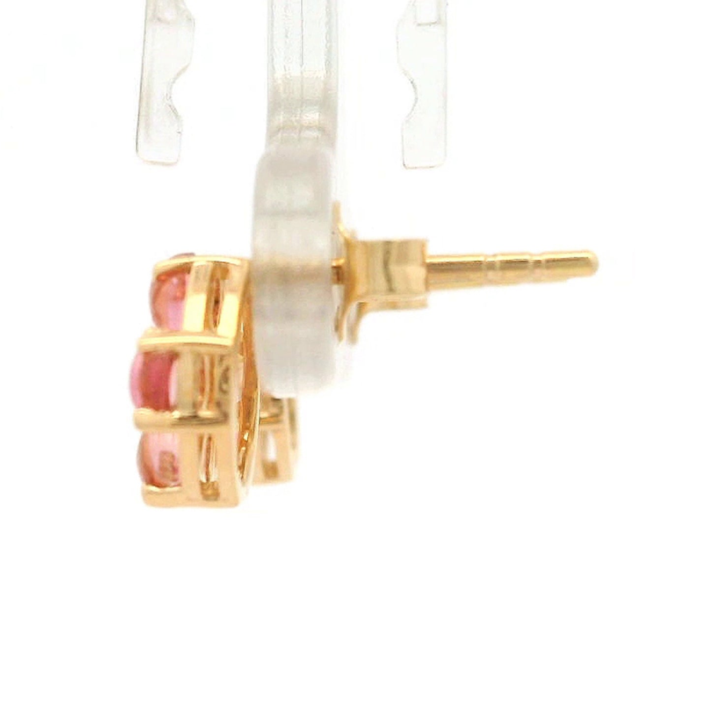 1.07 Ct Round Tourmaline 14K Gold Earrings