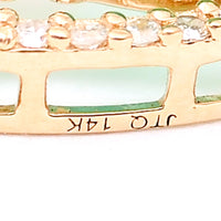 1.10 Ct Oval Mixed Cut Natural Emerald 14K Gold Pendant