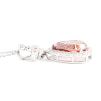 3.68 Carats Pink Lab Grown Diamond 14K Gold Pendant