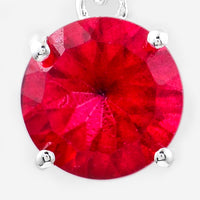 3.11 Ct Round Pink Topaz, 925 Sterling Silver Pendant