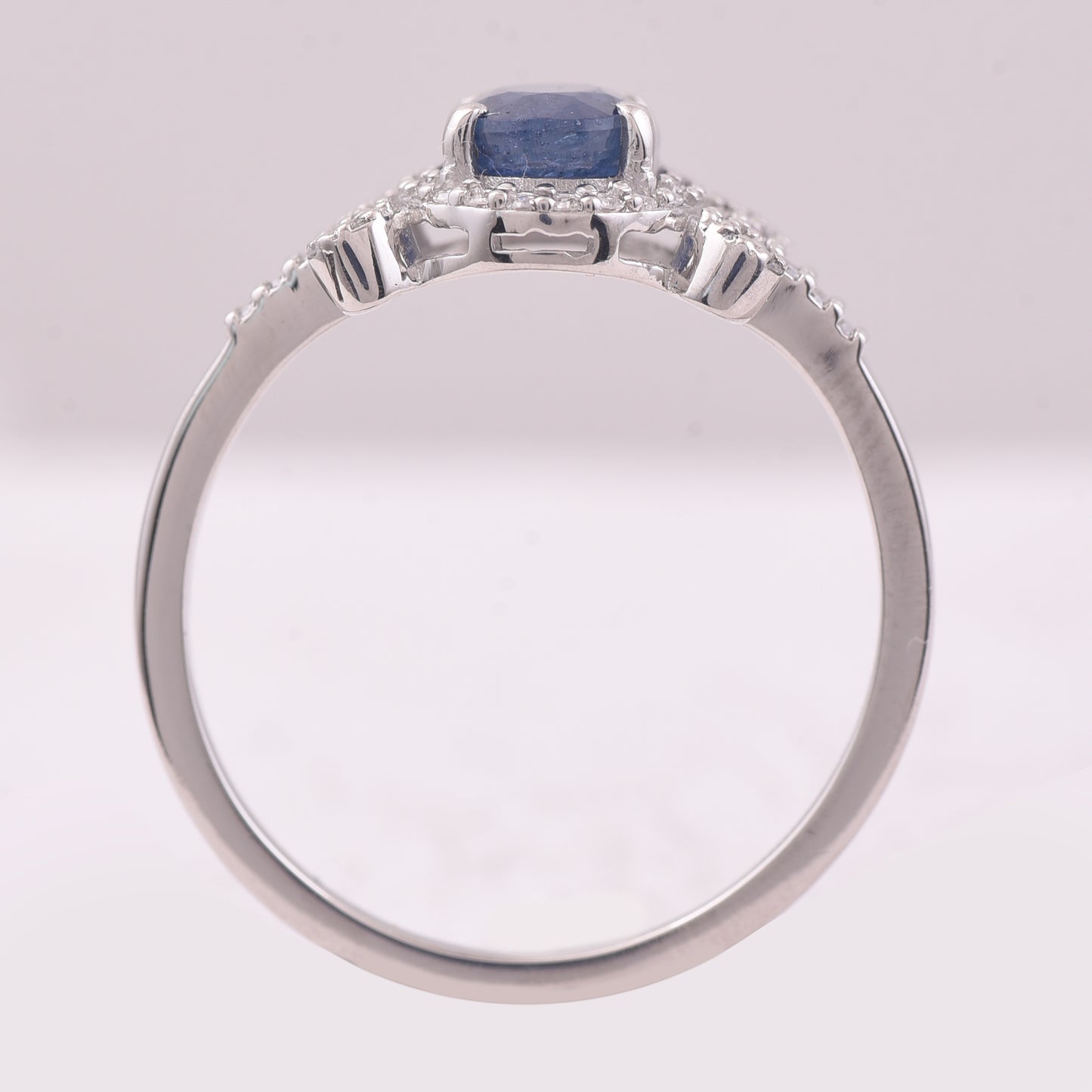 1.30 Ct Oval Mixed Cut Natural Sapphire 950 Platinum Ring