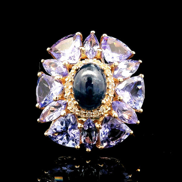 5.69 Ct Oval Sapphire 14K Gold Ring